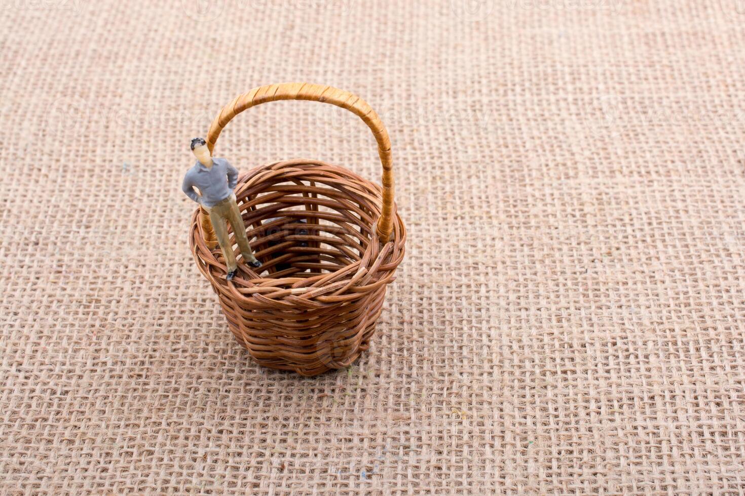 Empty wicker baskets for sale 14850924 Stock Photo at Vecteezy