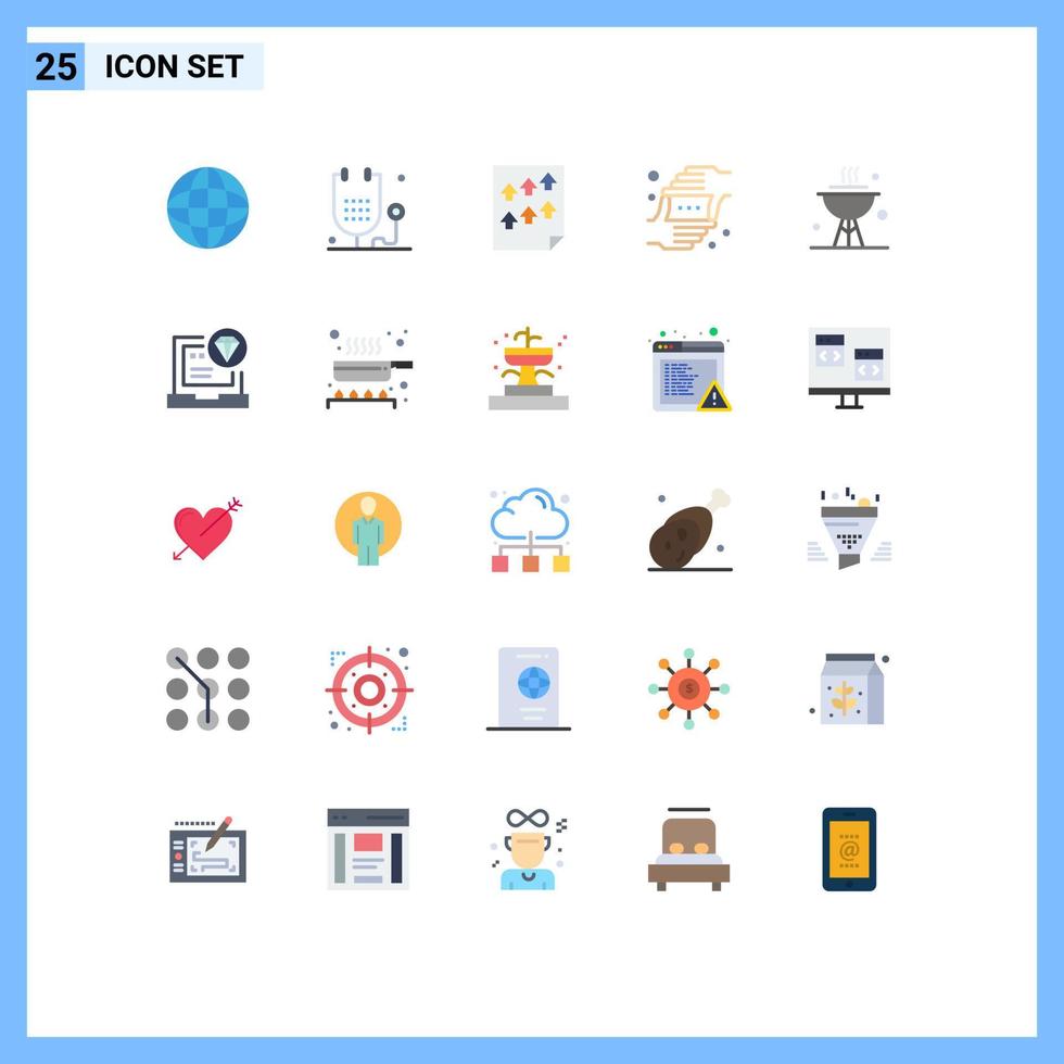 25 Universal Flat Colors Set for Web and Mobile Applications perspective gesture medicine frame paper Editable Vector Design Elements