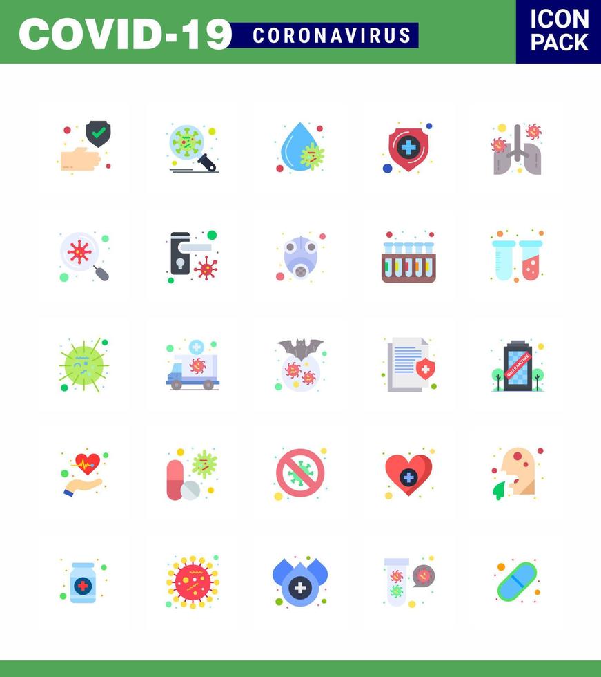 Simple Set of Covid19 Protection Blue 25 icon pack icon included anatomy medical virus healthcare platelets viral coronavirus 2019nov disease Vector Design Elements