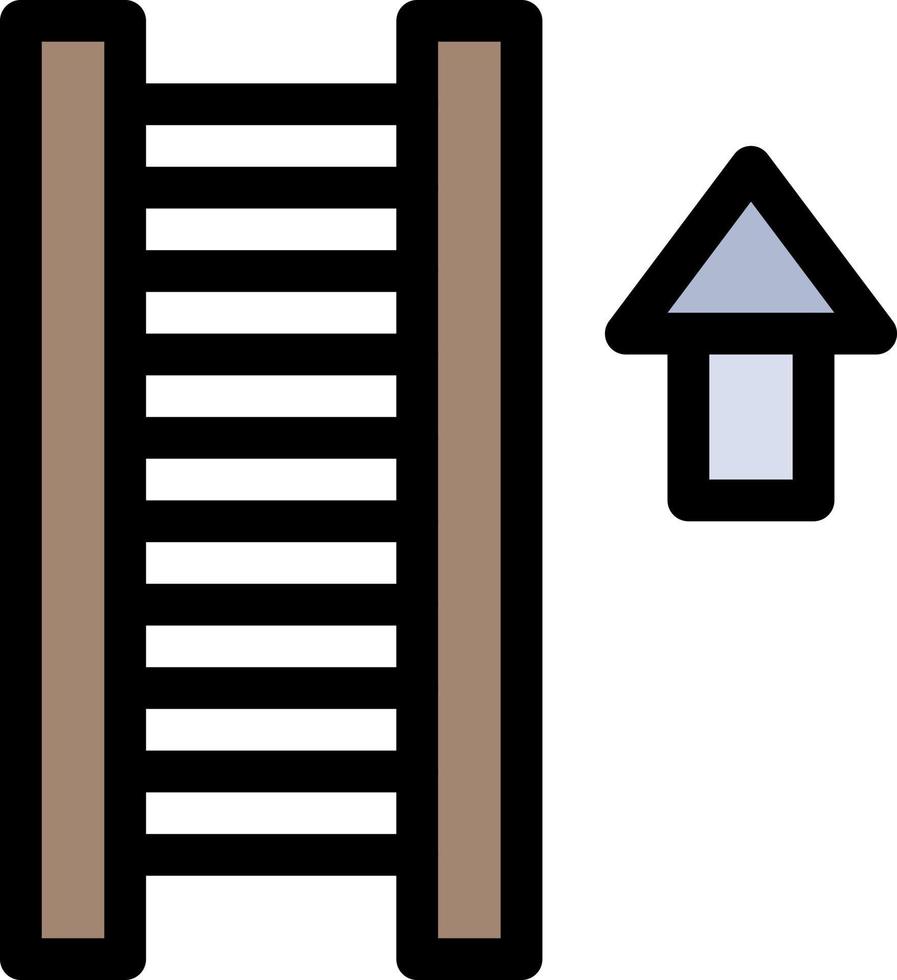 Ladder Stair Staircase Arrow  Flat Color Icon Vector icon banner Template