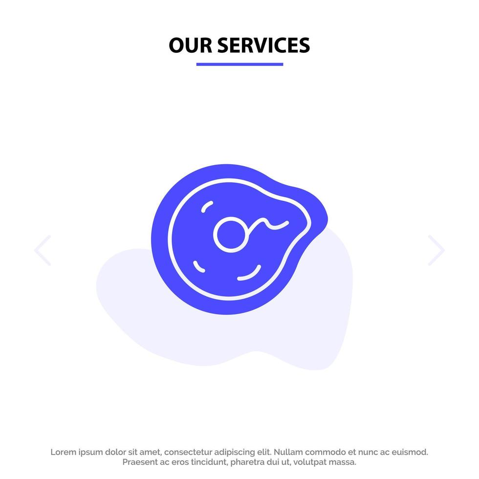 Our Services Bend Future Motion Paradox Physics Solid Glyph Icon Web card Template vector