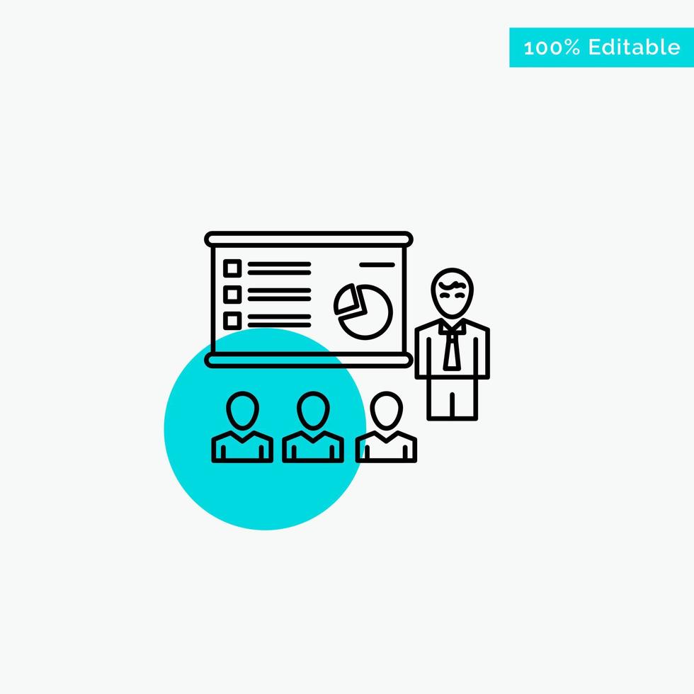 Presentation Analytics Business Graph Marketing People Statistics turquoise highlight circle point Vector icon