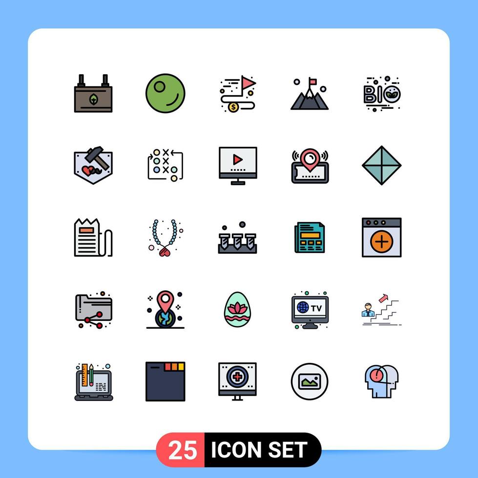 25 Creative Icons Modern Signs and Symbols of ecology bio achieving user interface Editable Vector Design Elements