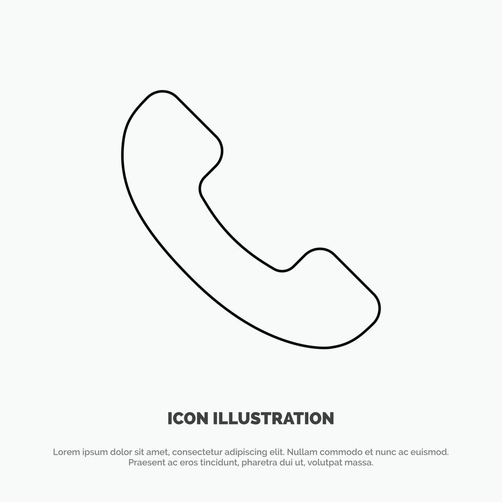 Phone Telephone Call Line Icon Vector
