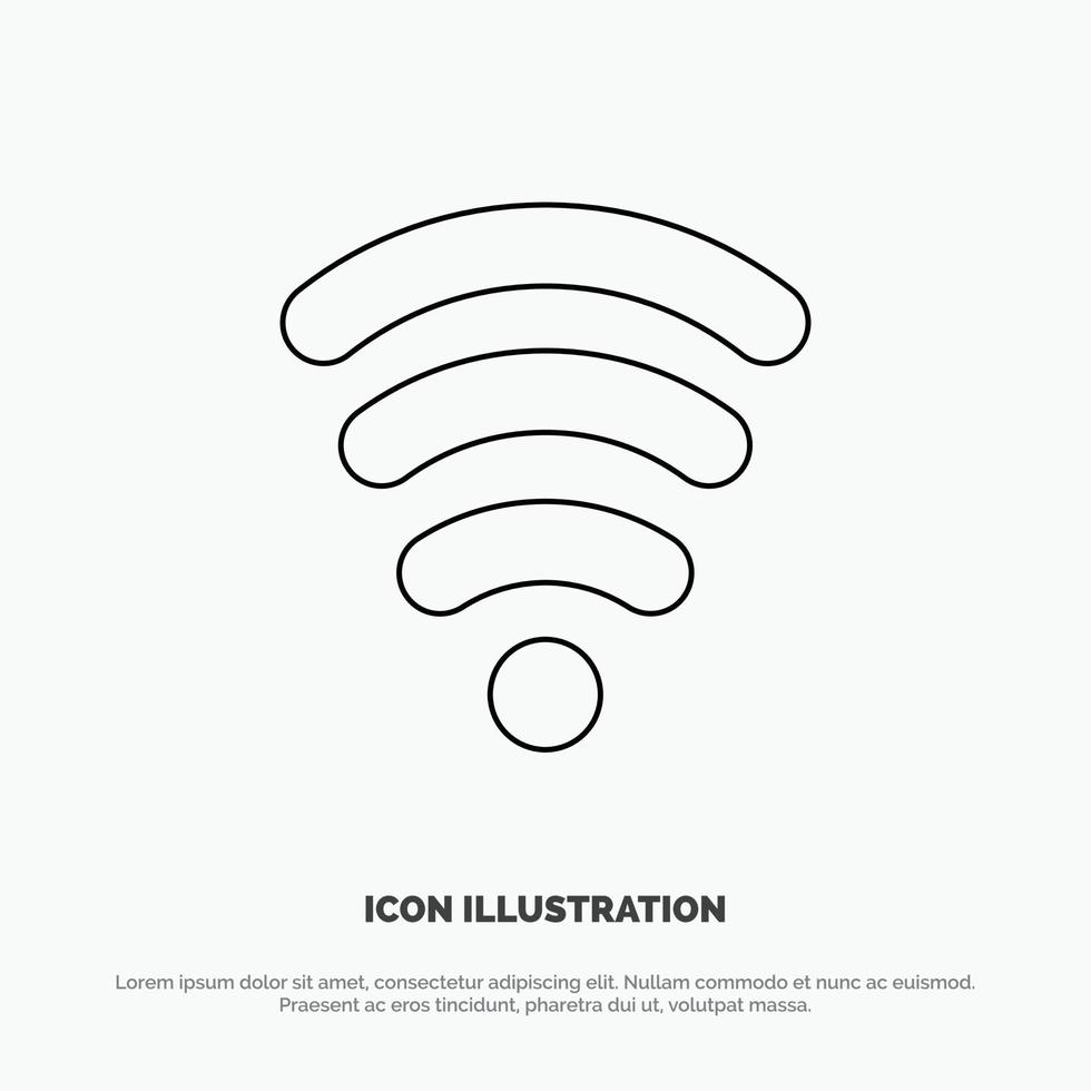 Wifi Services Signal Line Icon Vector 14852717 Vector Art at Vecteezy