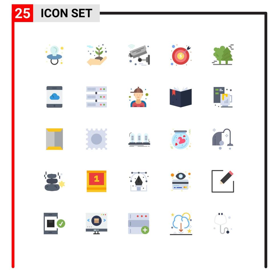 Universal Icon Symbols Group of 25 Modern Flat Colors of alpine finance internet of things cash banking Editable Vector Design Elements