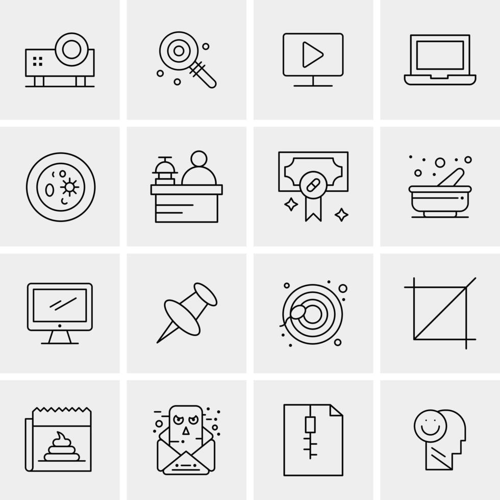 16 Business Universal Icons Vector Creative Icon Illustration to use in web and Mobile Related project