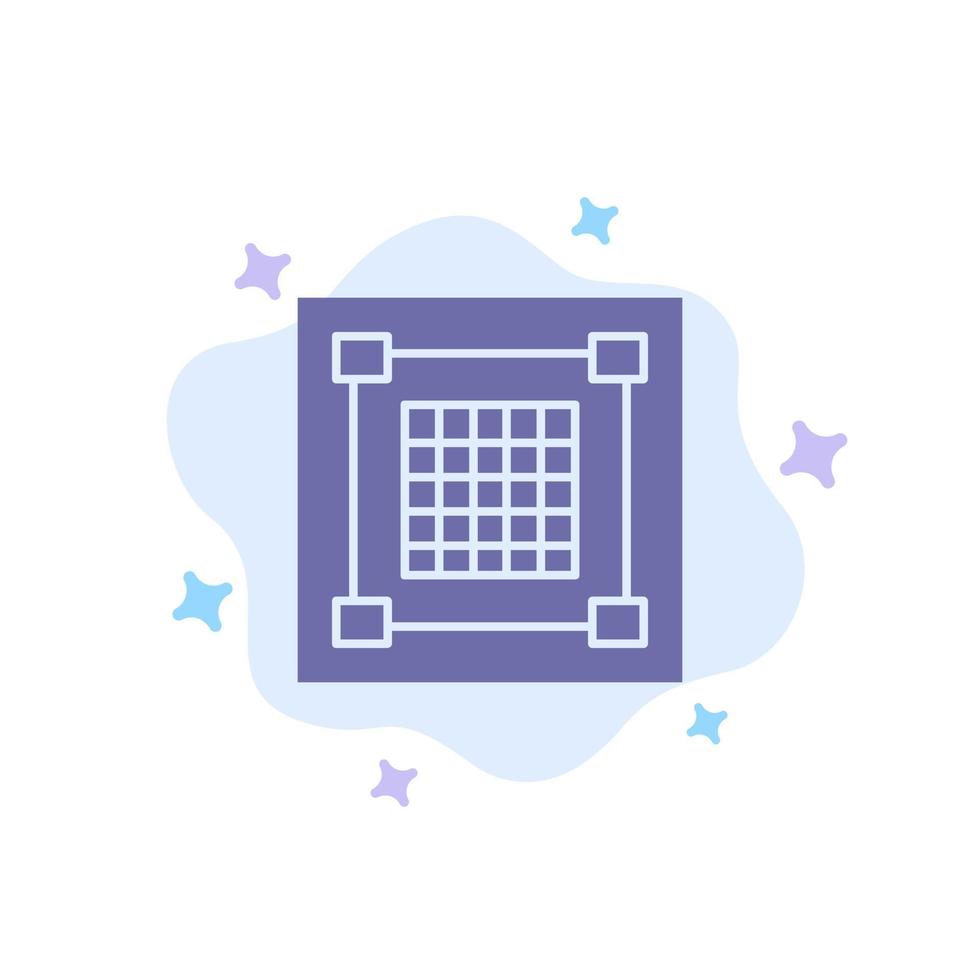 Creative Design Designer Graphic Grid Blue Icon on Abstract Cloud Background vector