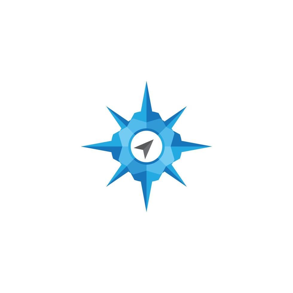 Compass symbol vector icon illustration