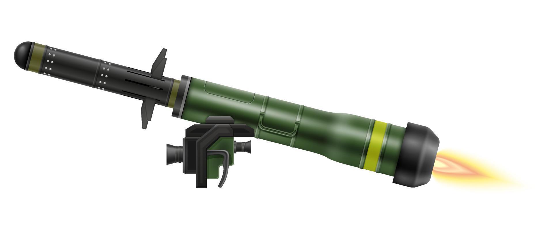 hand portable missile system vector illustration isolated on white background
