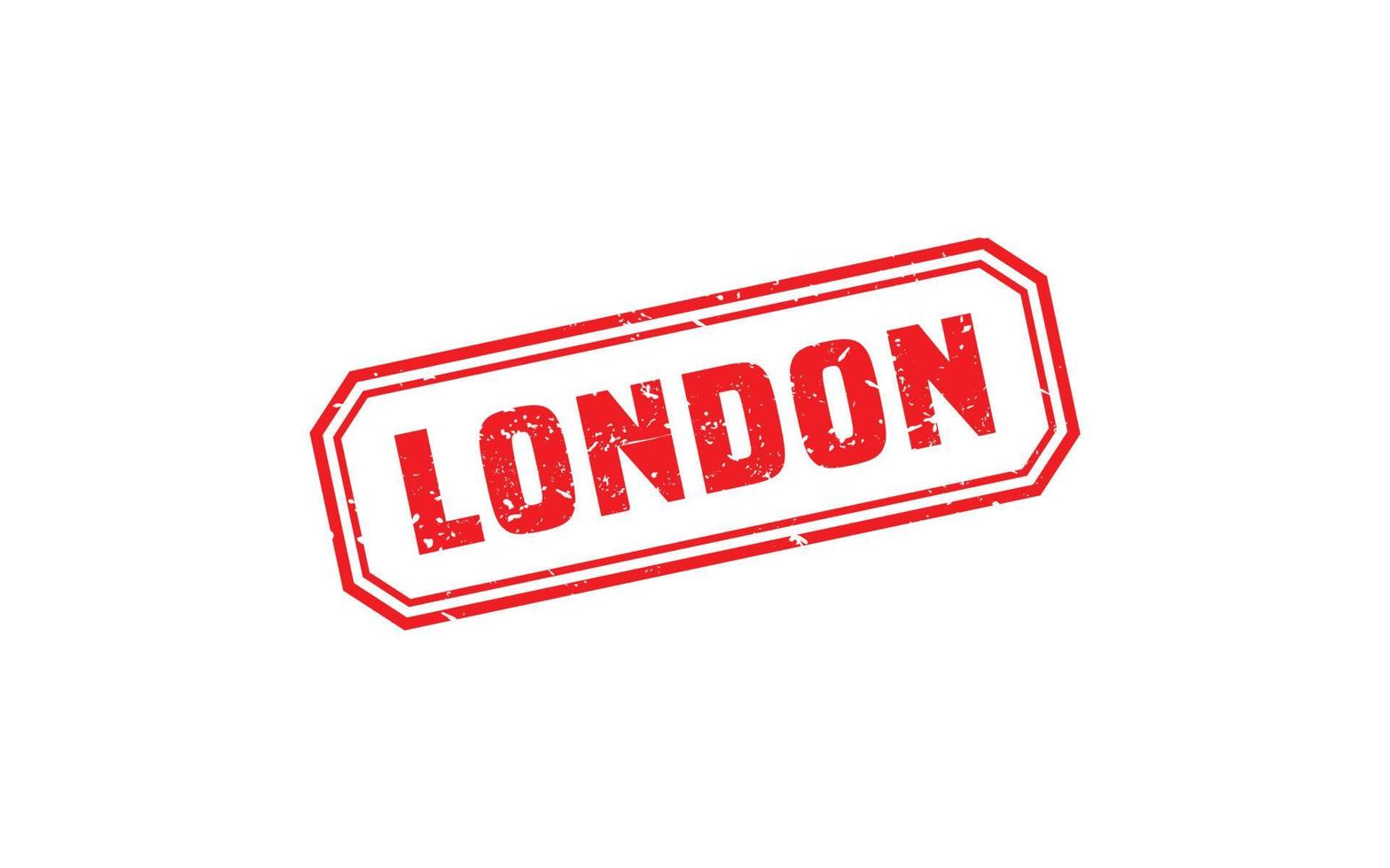 LONDON rubber stamp texture with grunge style on white background vector