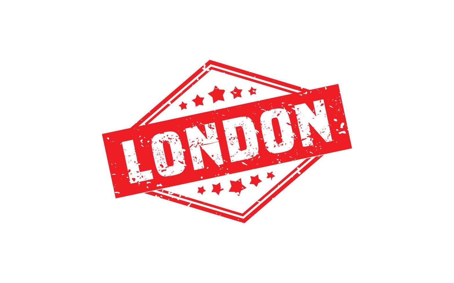 LONDON rubber stamp texture with grunge style on white background vector