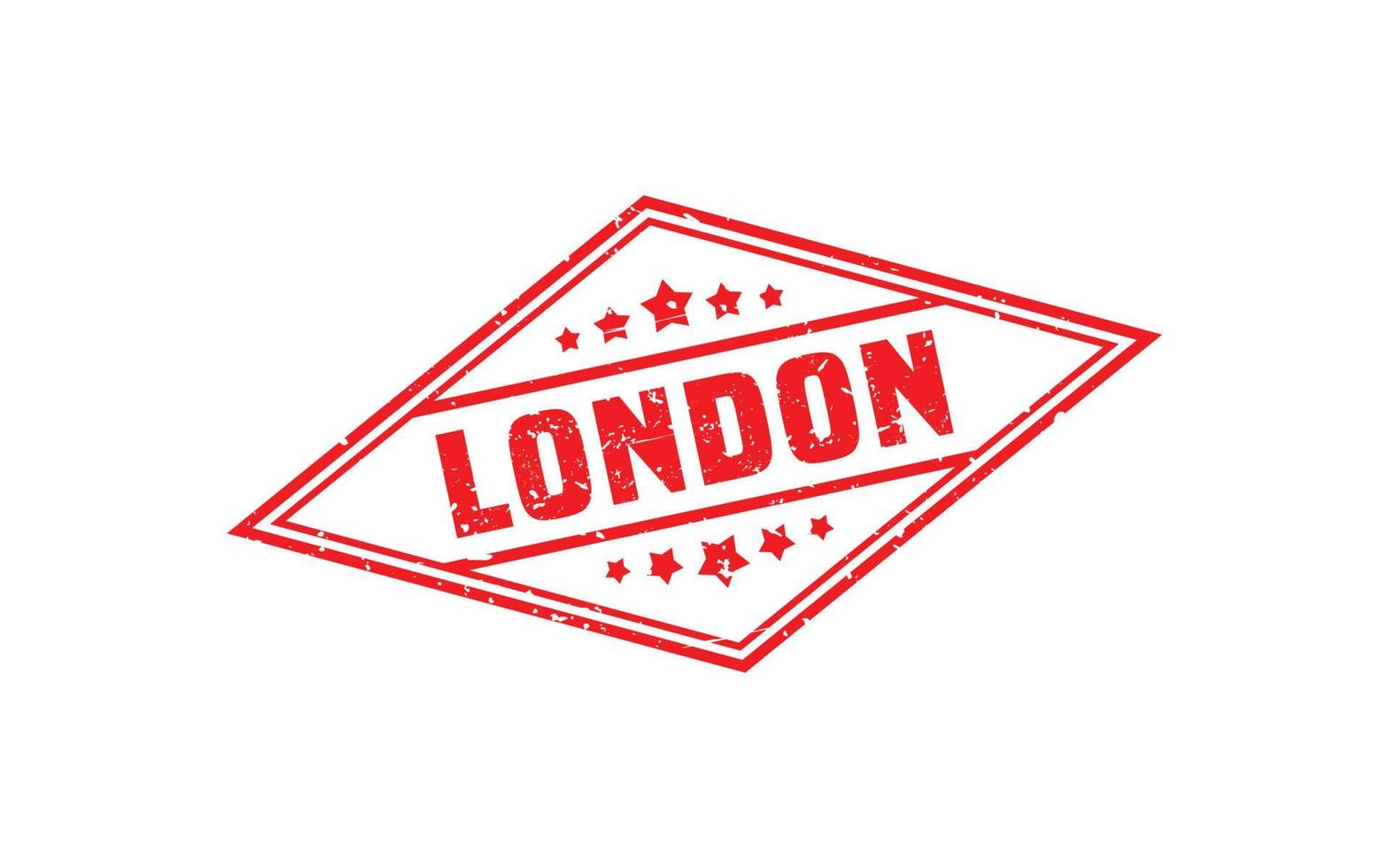 LONDON rubber stamp texture with grunge style on white background vector