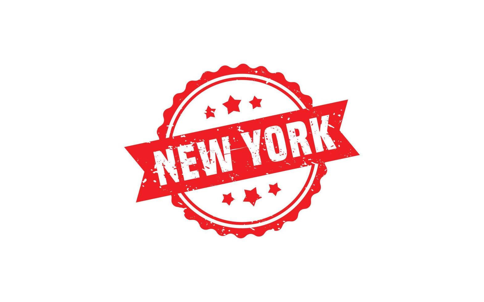 textura de sello de goma de nueva york con estilo grunge sobre fondo blanco vector