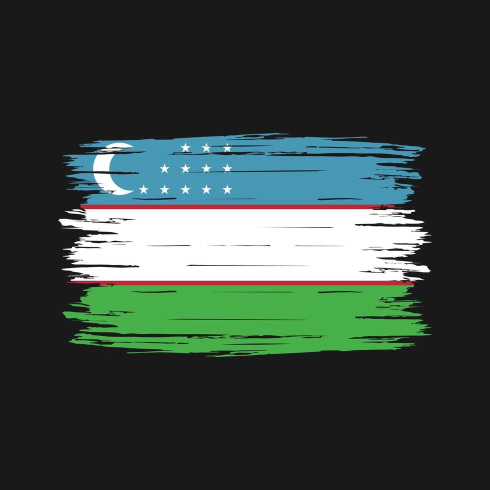 Uzbekistan Flag Brush vector