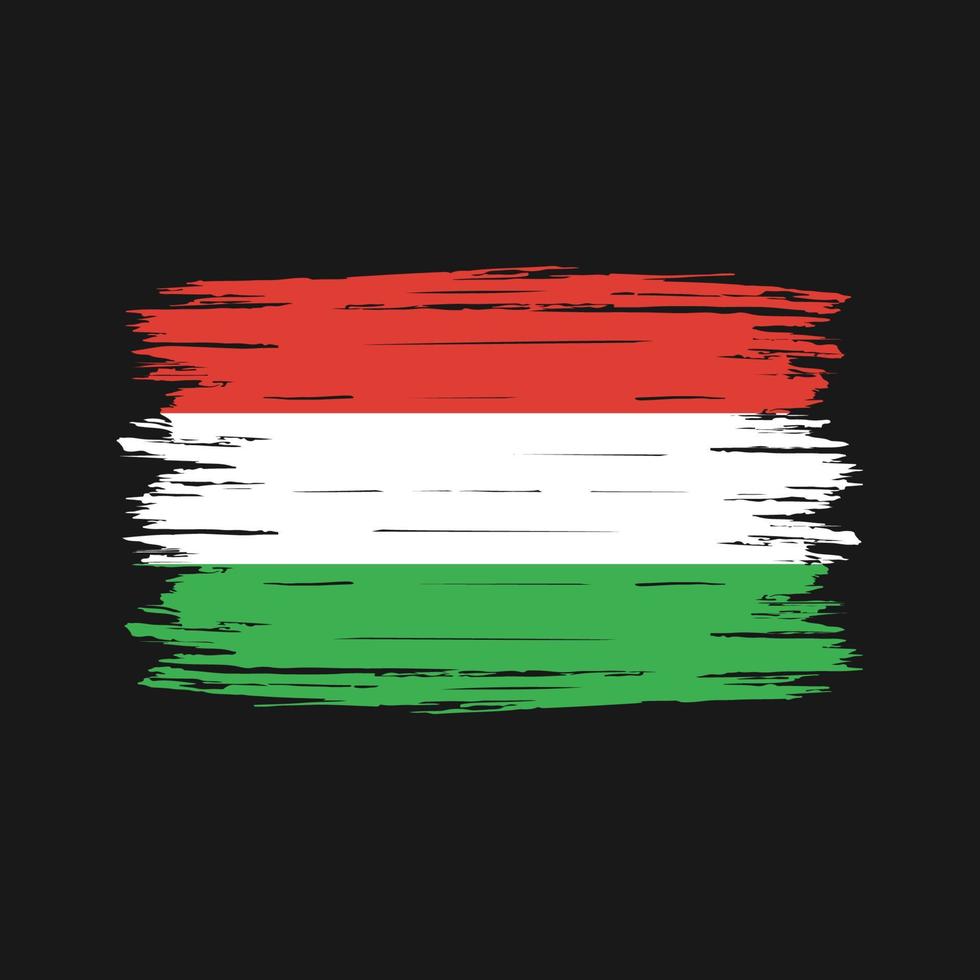 Hungary Flag Brush vector