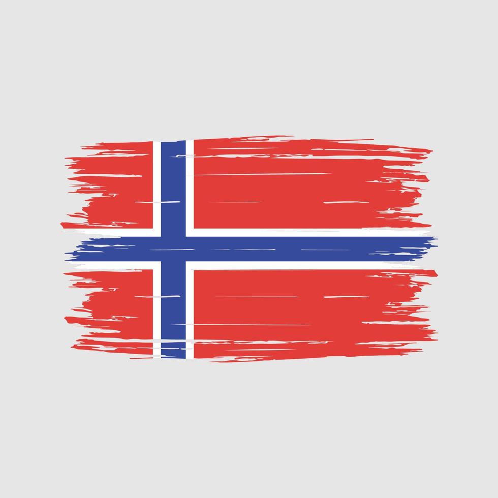 Norway Flag Brush vector