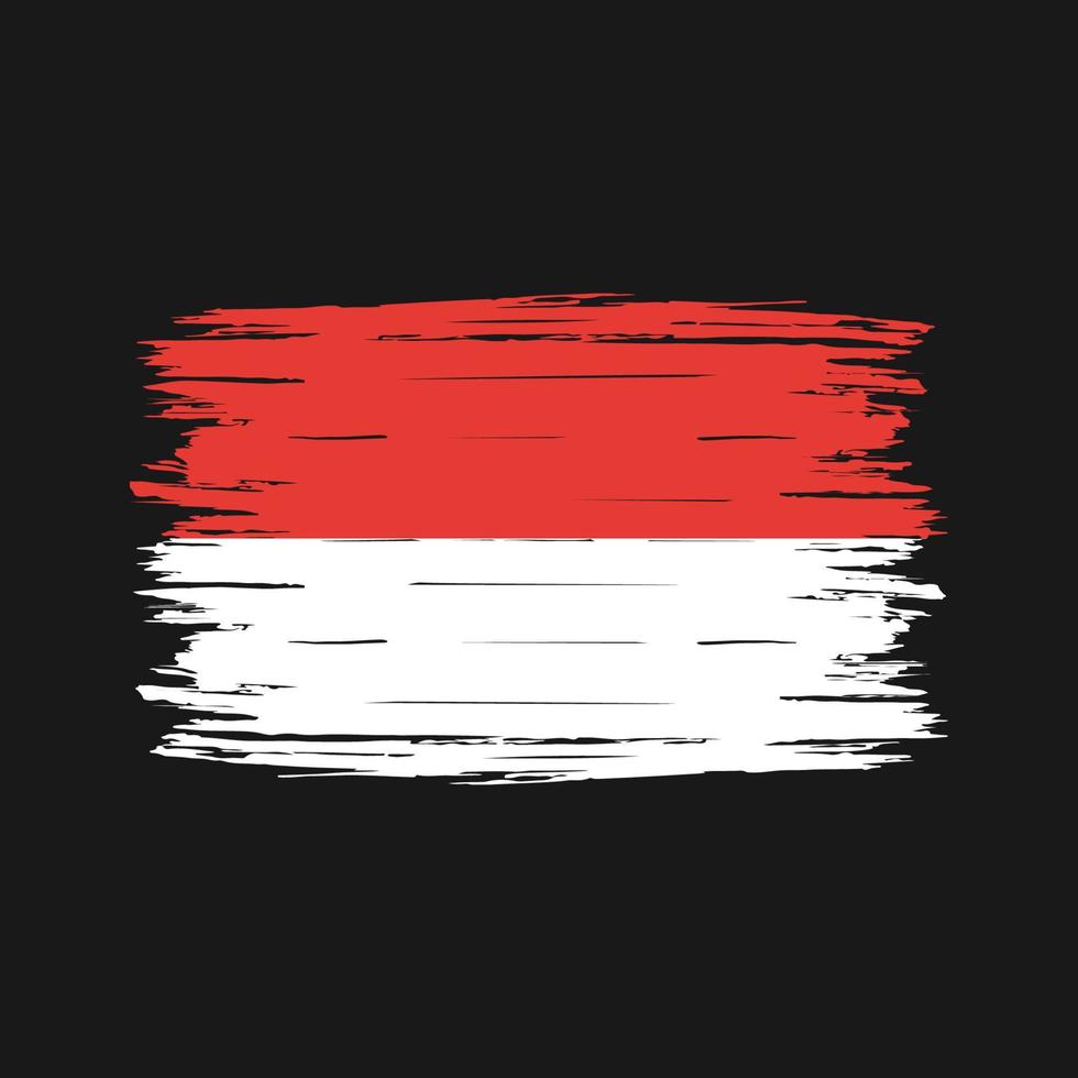 Indonesia Flag Brush vector