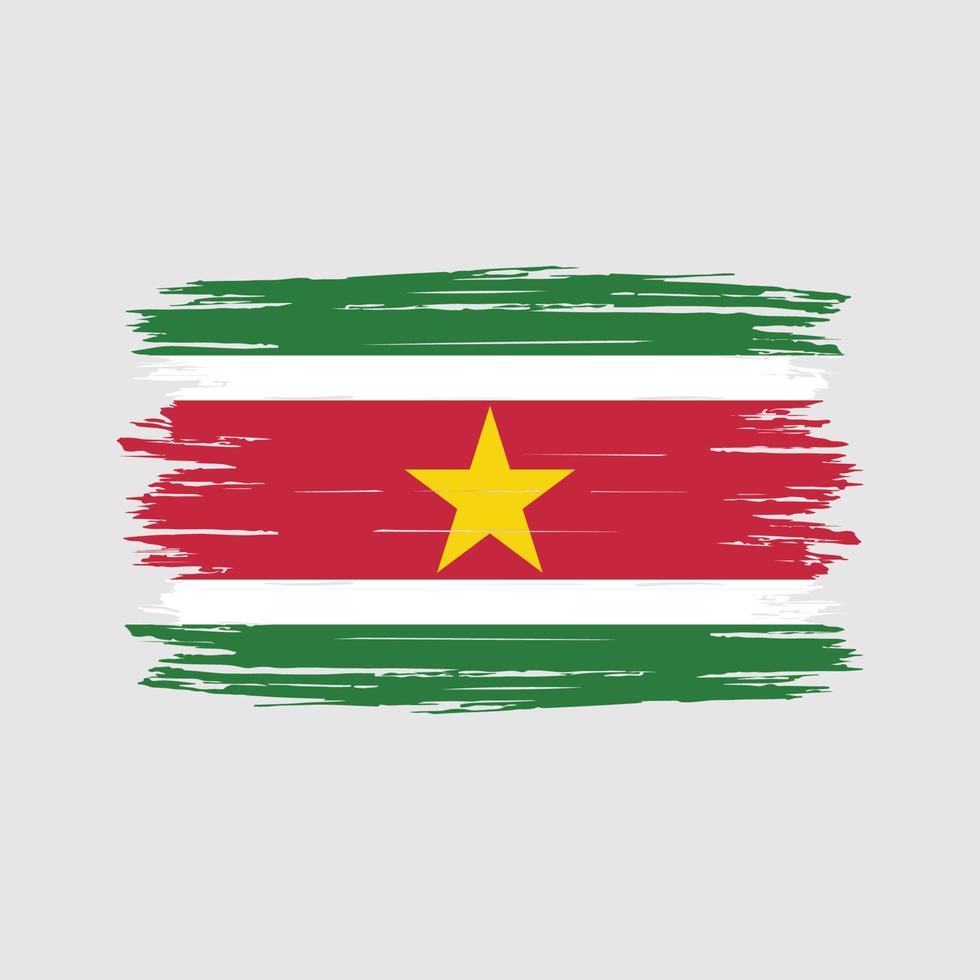 Suriname Flag Brush vector