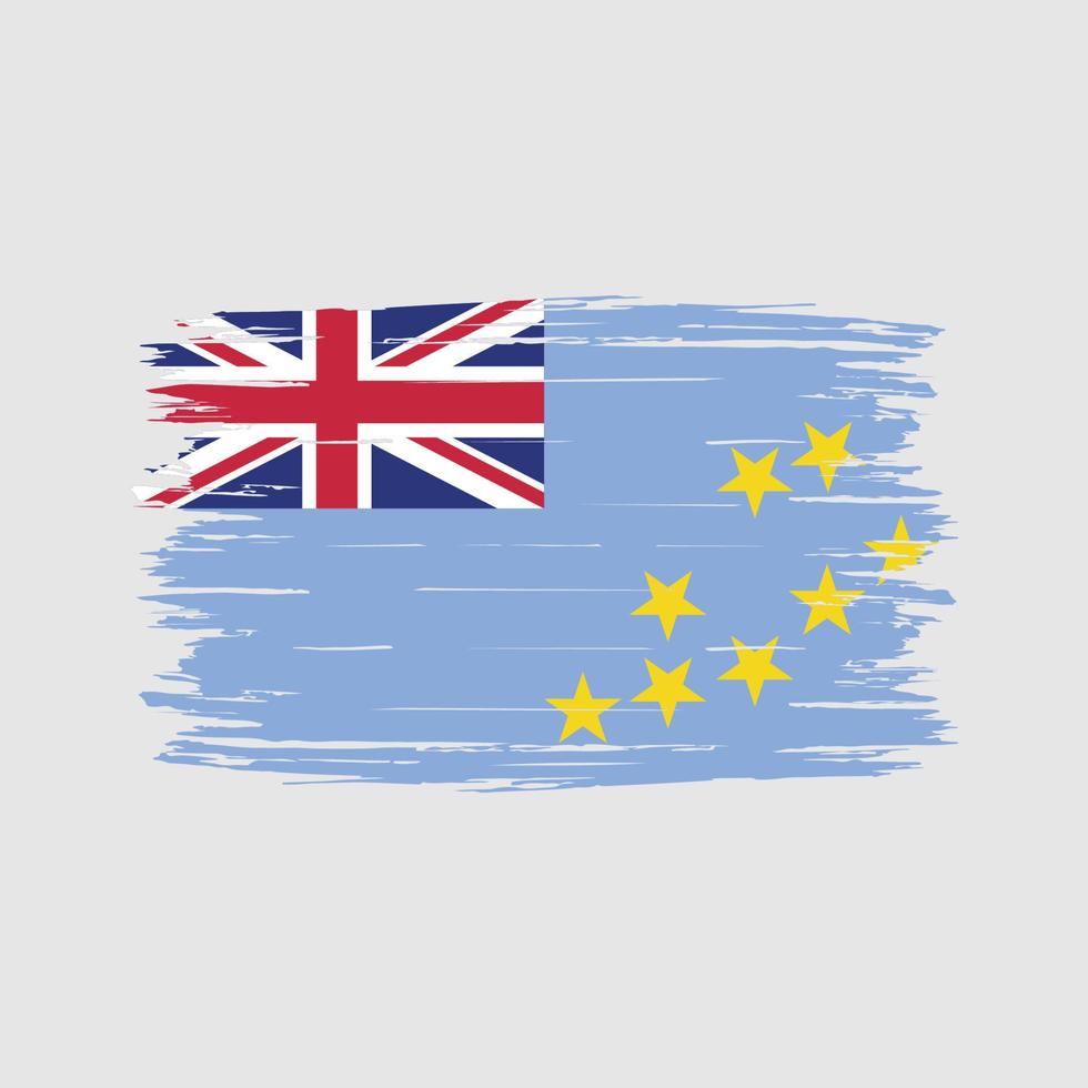 cepillo de la bandera de tuvalu vector