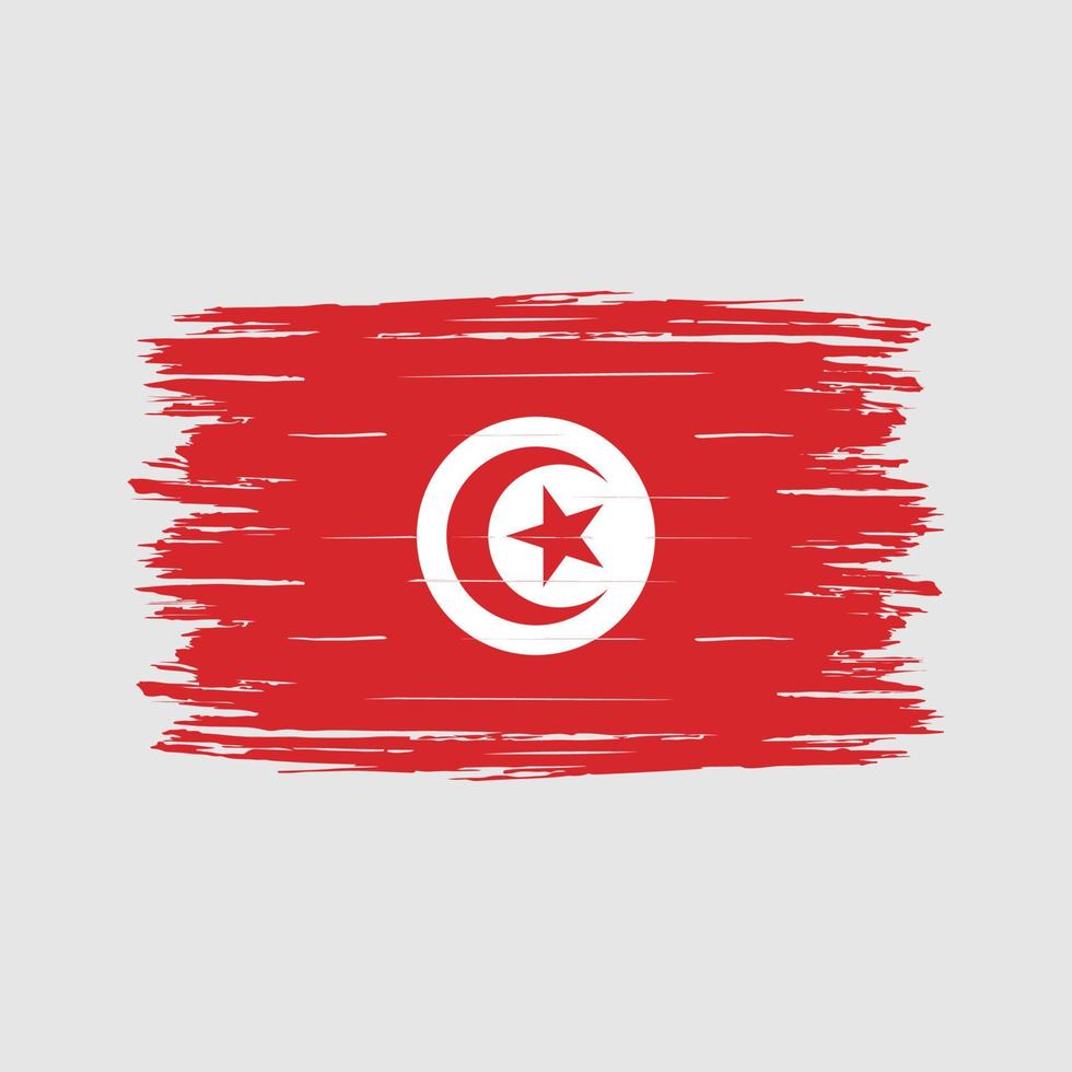 Tunisia Flag Brush vector