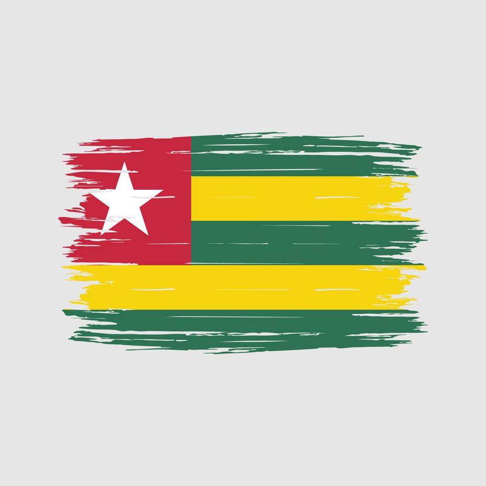 Togo Flag Brush vector