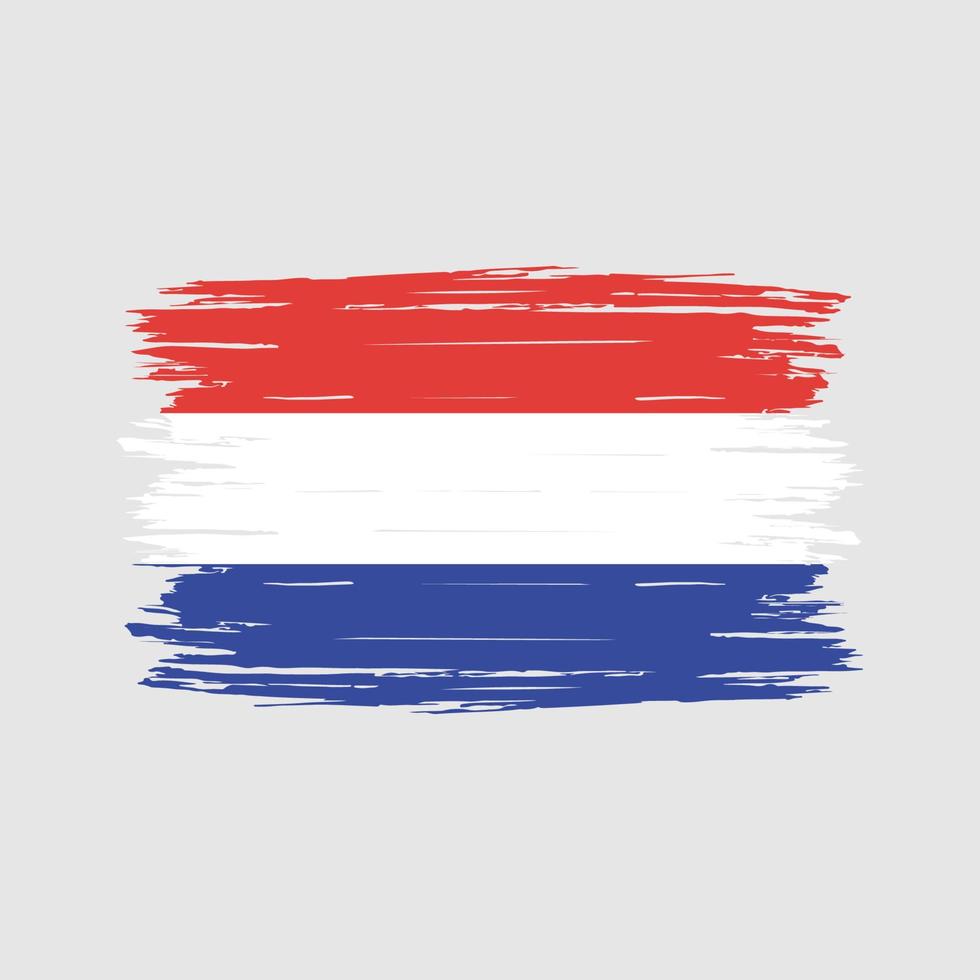 Netherlands Flag Brush vector