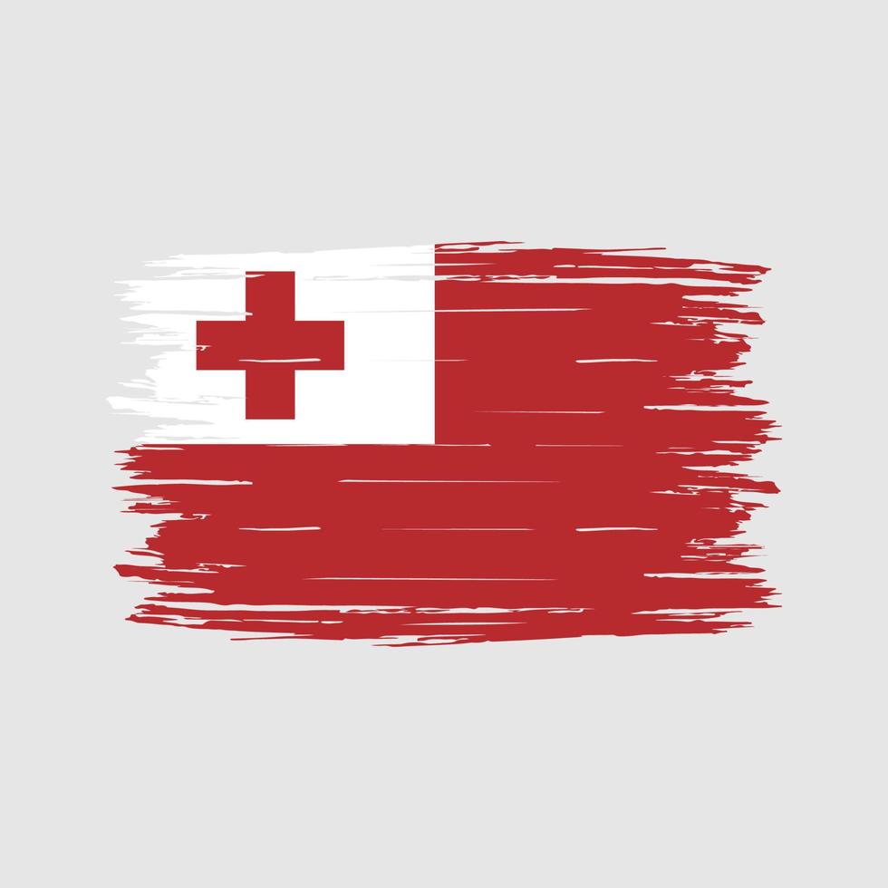 Tonga Flag Brush vector