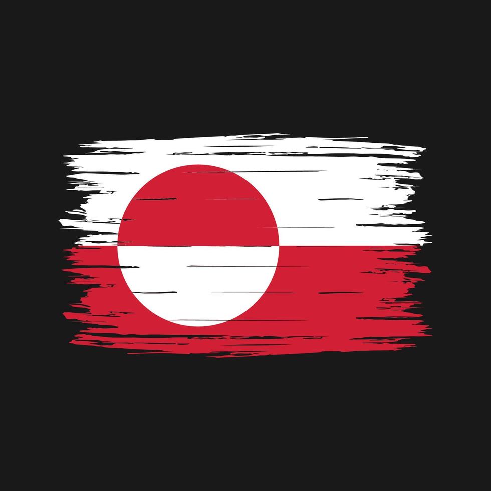 Greenland Flag Brush vector