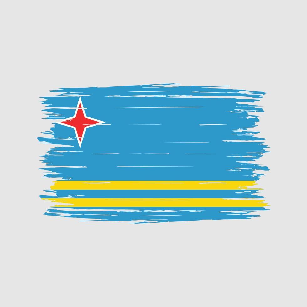 Aruba Flag Brush vector