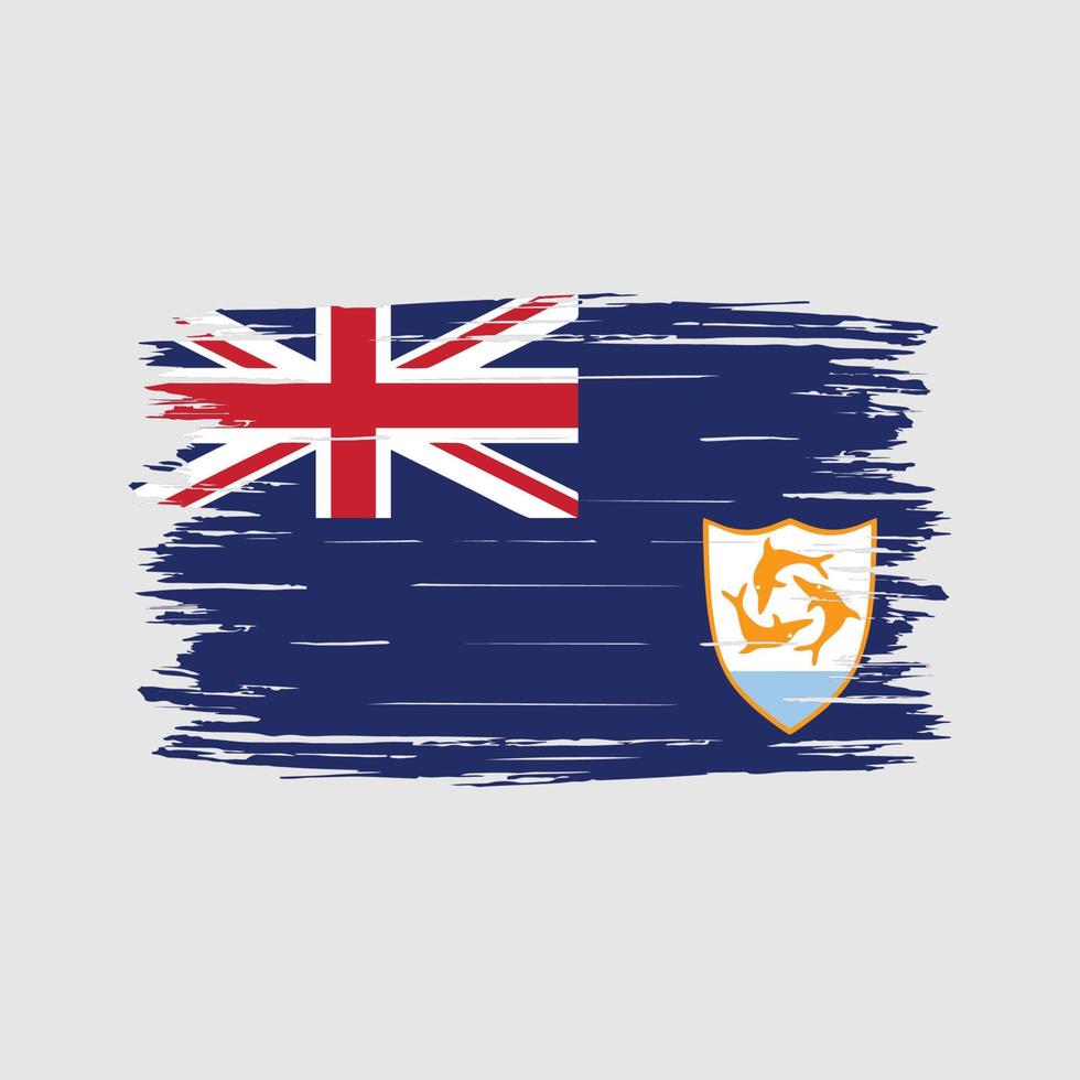 Anguilla Flag Brush vector