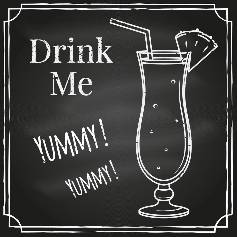 Drink me. Elements on the theme of the restaurant business. vector
