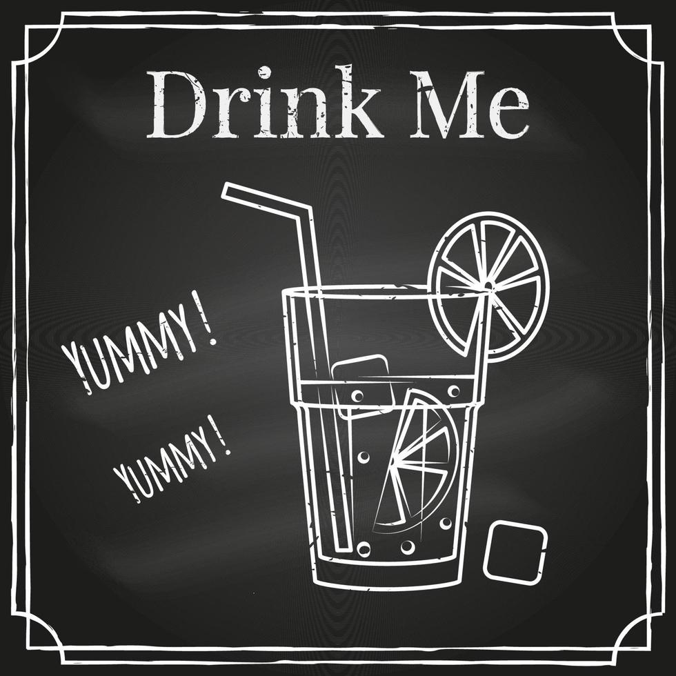 Drink me. Elements on the theme of the restaurant business. vector