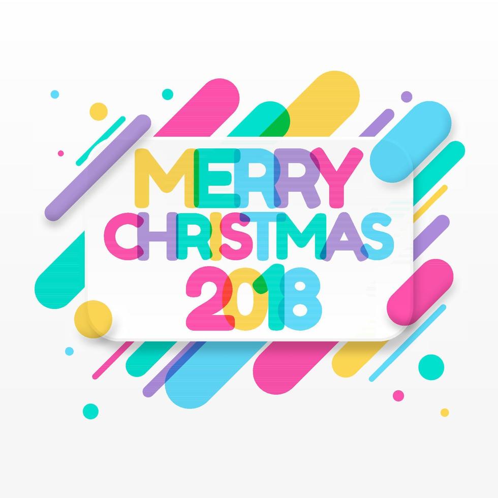 2018 Happy New Year greeting card vector