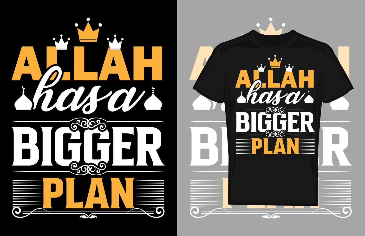 Islamic typography t-shirt design for print apparel vector