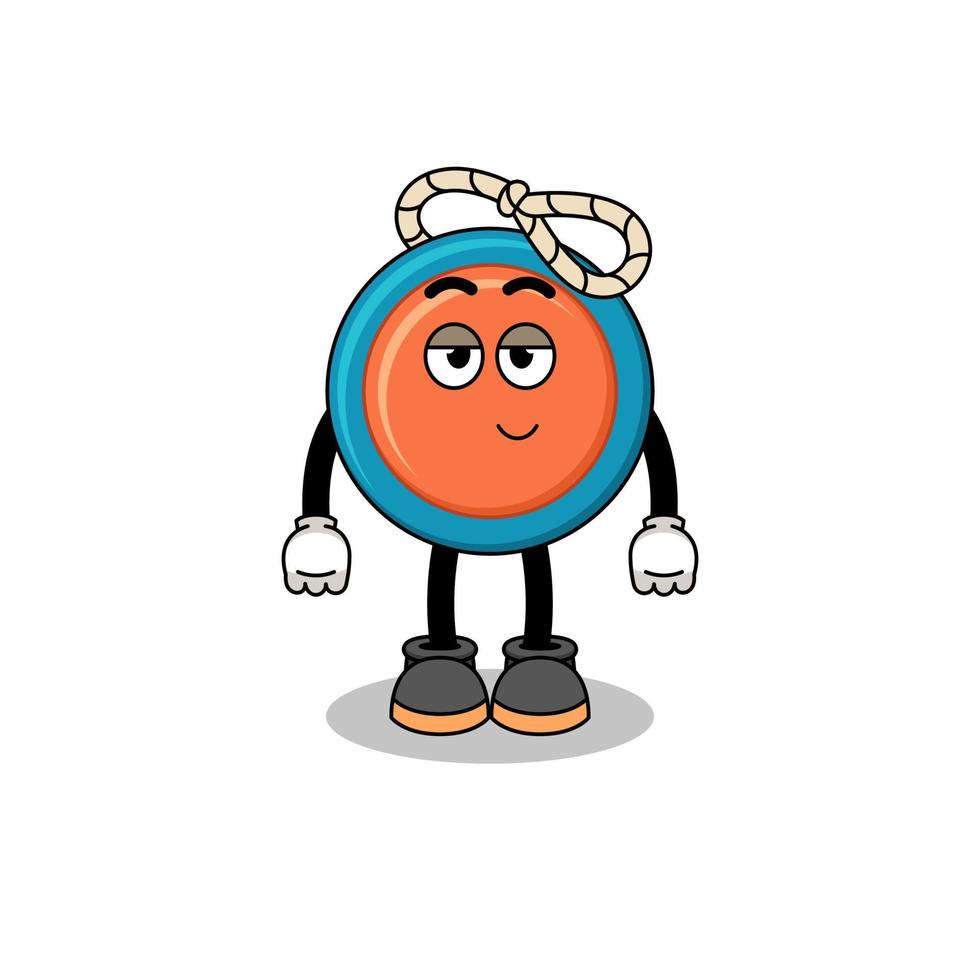 yoyo cartoon couple with shy pose vector