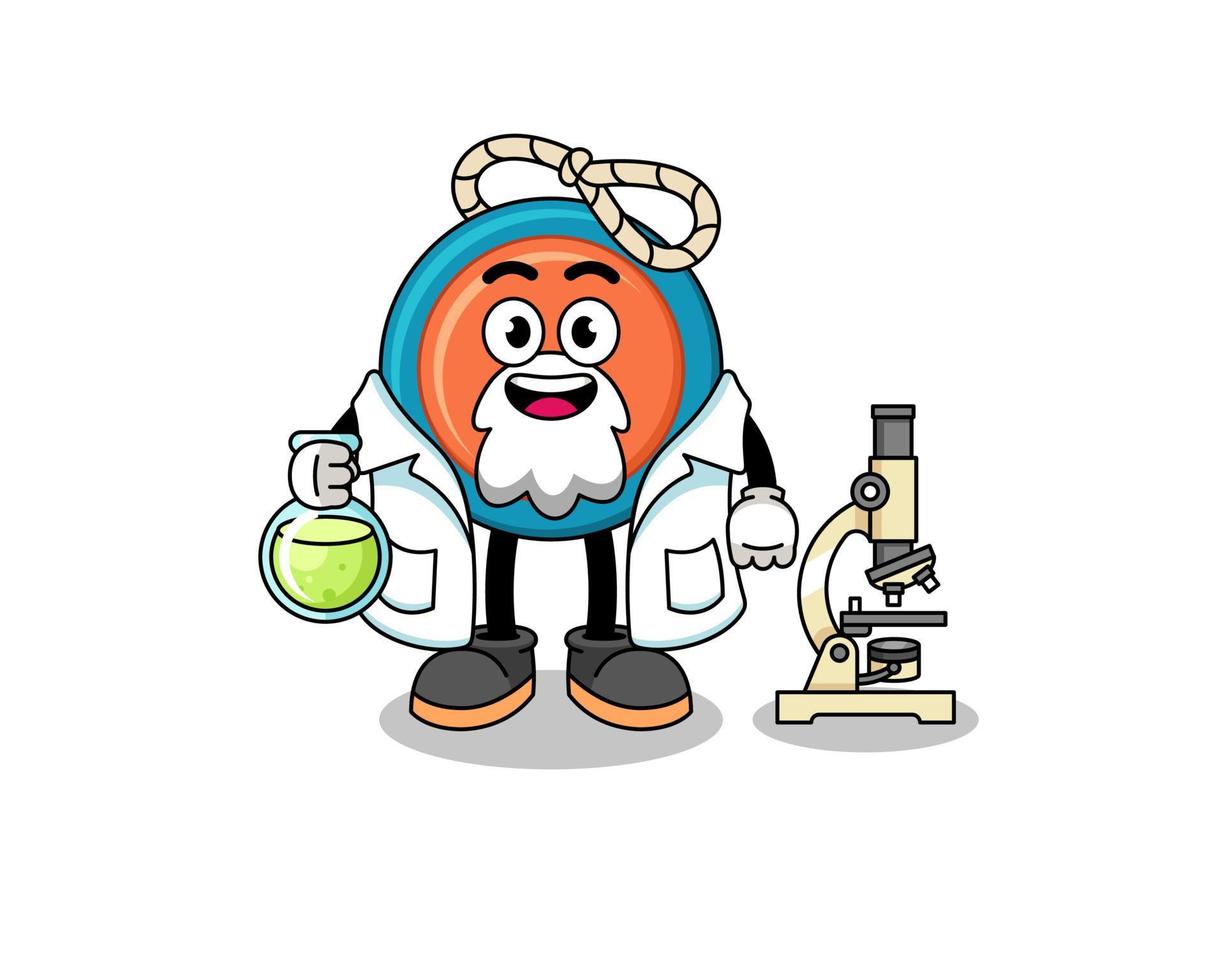 Mascot of yoyo as a scientist vector