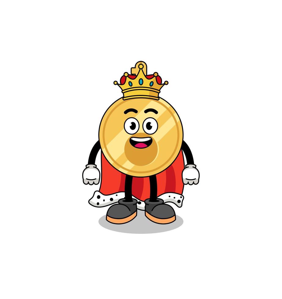 ilustración de la mascota del rey clave vector