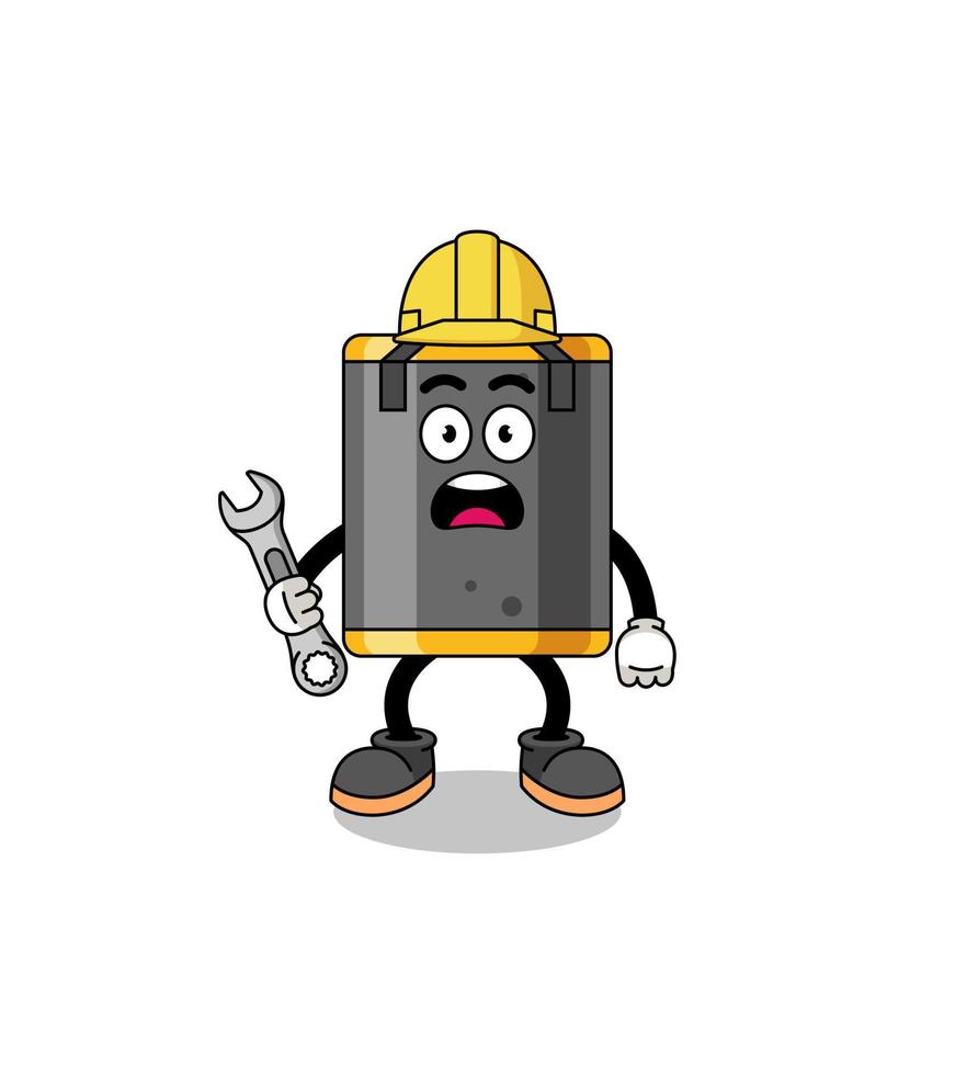 Character Illustration of punching bag with 404 error vector