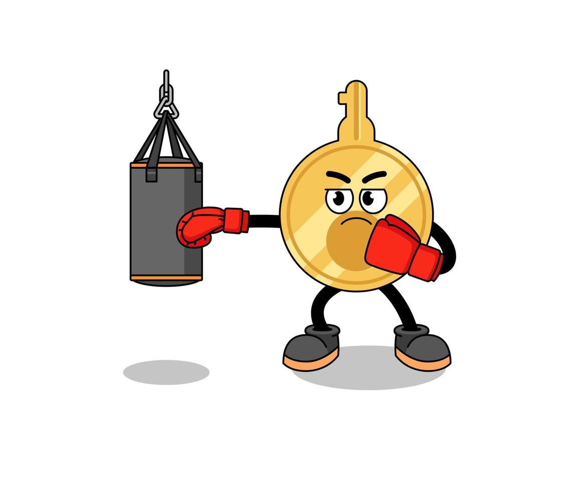 ilustración de boxeador clave vector