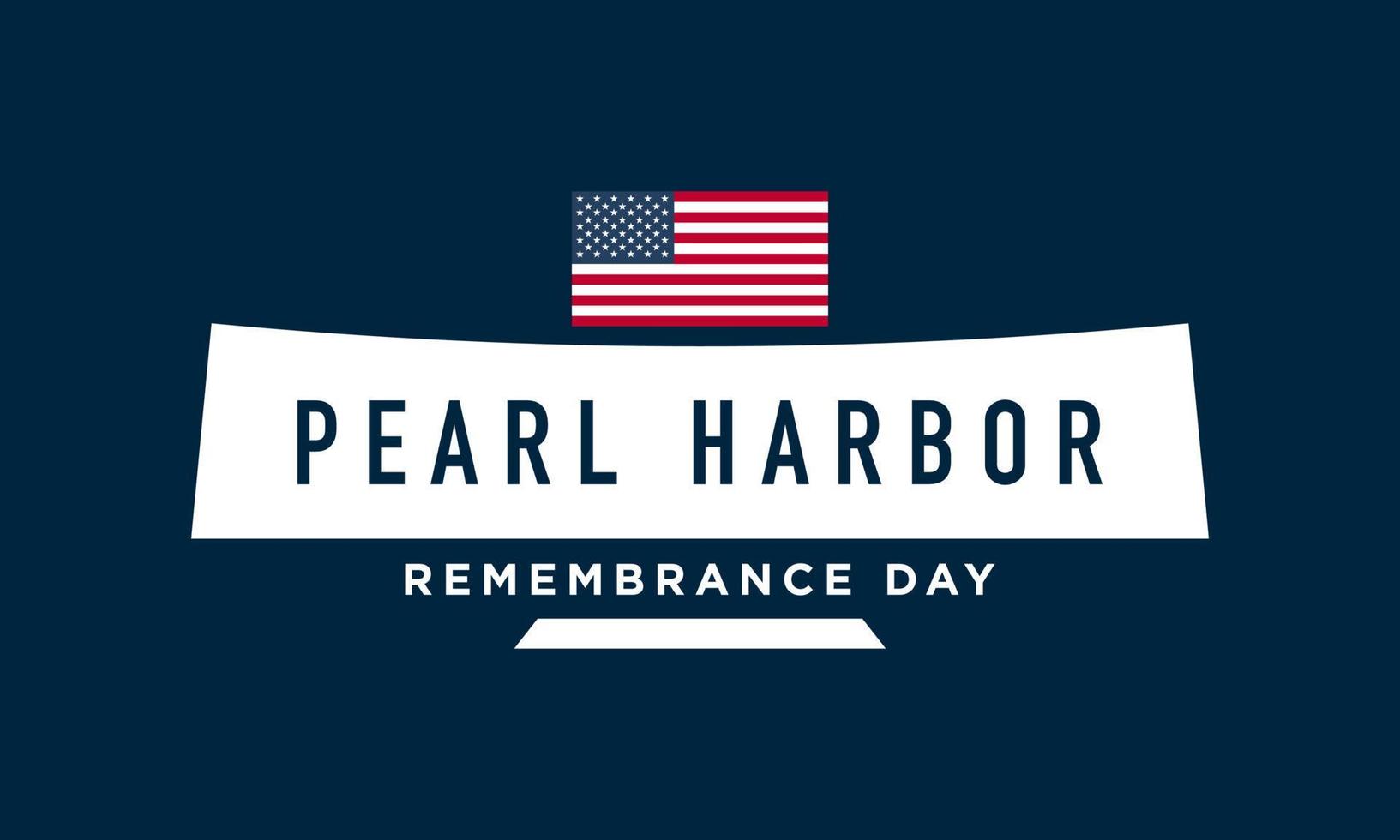 Pearl Harbor Remembrance Day Background Design. vector