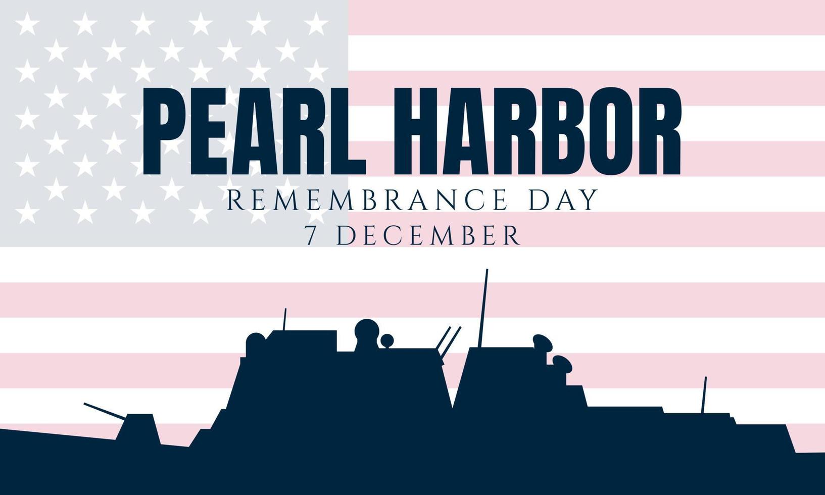 Pearl Harbor Remembrance Day Background Design. vector