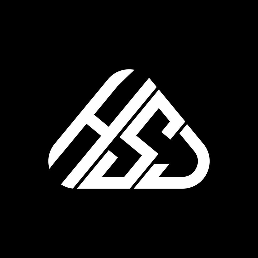 diseño creativo del logotipo de la letra hsj con gráfico vectorial, logotipo simple y moderno de hsj. vector