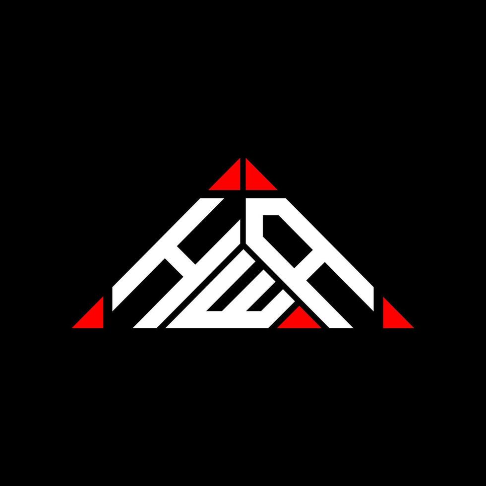 HWA letter logo creative design with vector graphic, HWA simple and modern logo.