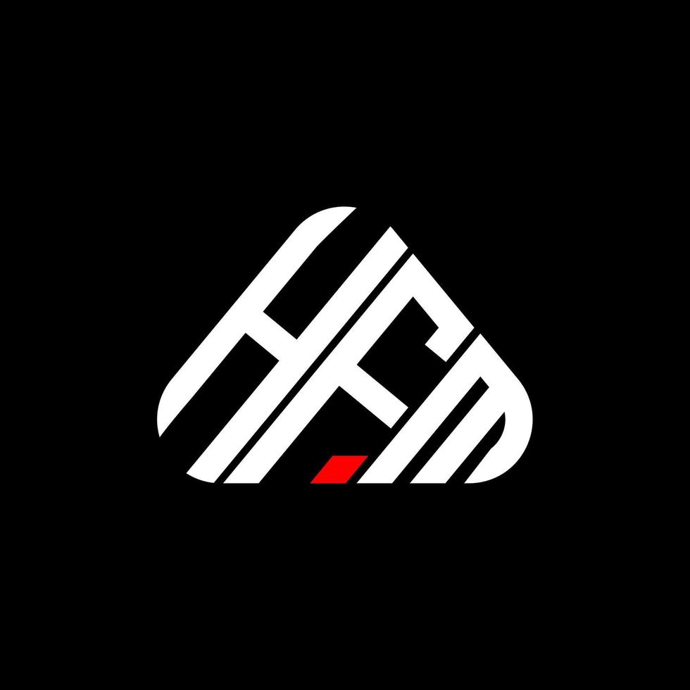 diseño creativo del logotipo de la letra hfm con gráfico vectorial, logotipo simple y moderno de hfm. vector