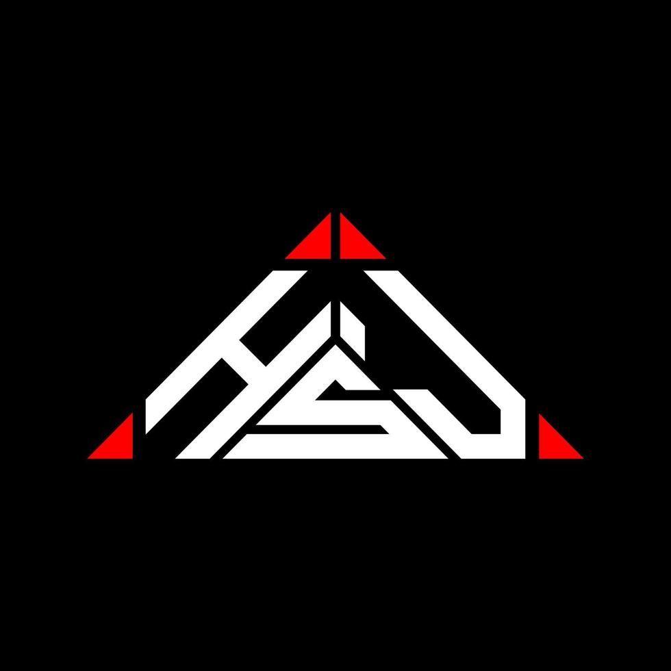 HSJ letter logo creative design with vector graphic, HSJ simple and modern logo.