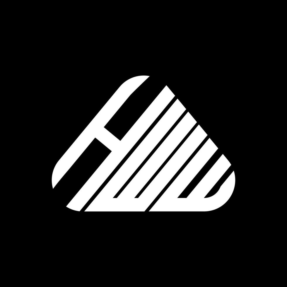 diseño creativo del logotipo de la letra hww con gráfico vectorial, logotipo simple y moderno de hww. vector