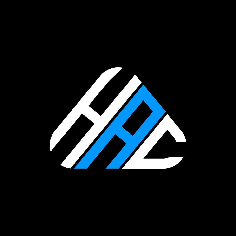 diseño creativo del logotipo de la letra hac con gráfico vectorial, logotipo sencillo y moderno hac. vector