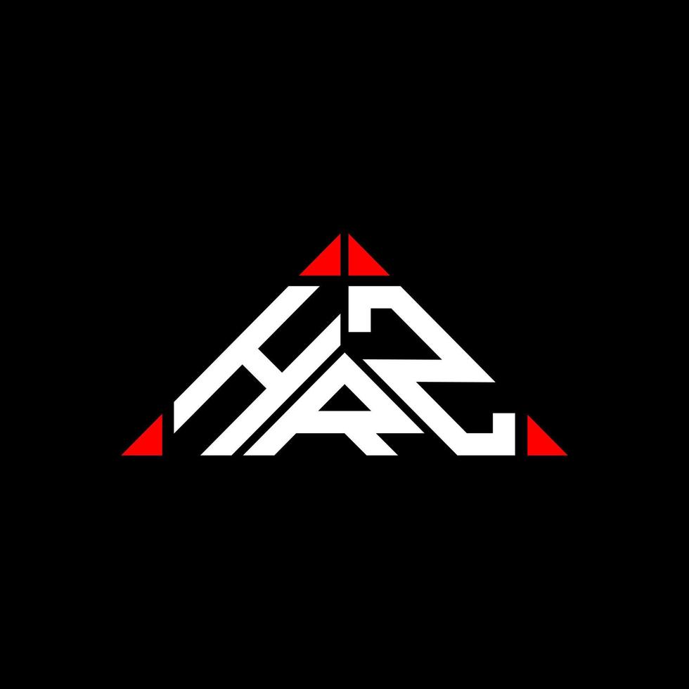 HRZ letter logo creative design with vector graphic, HRZ simple and modern logo.