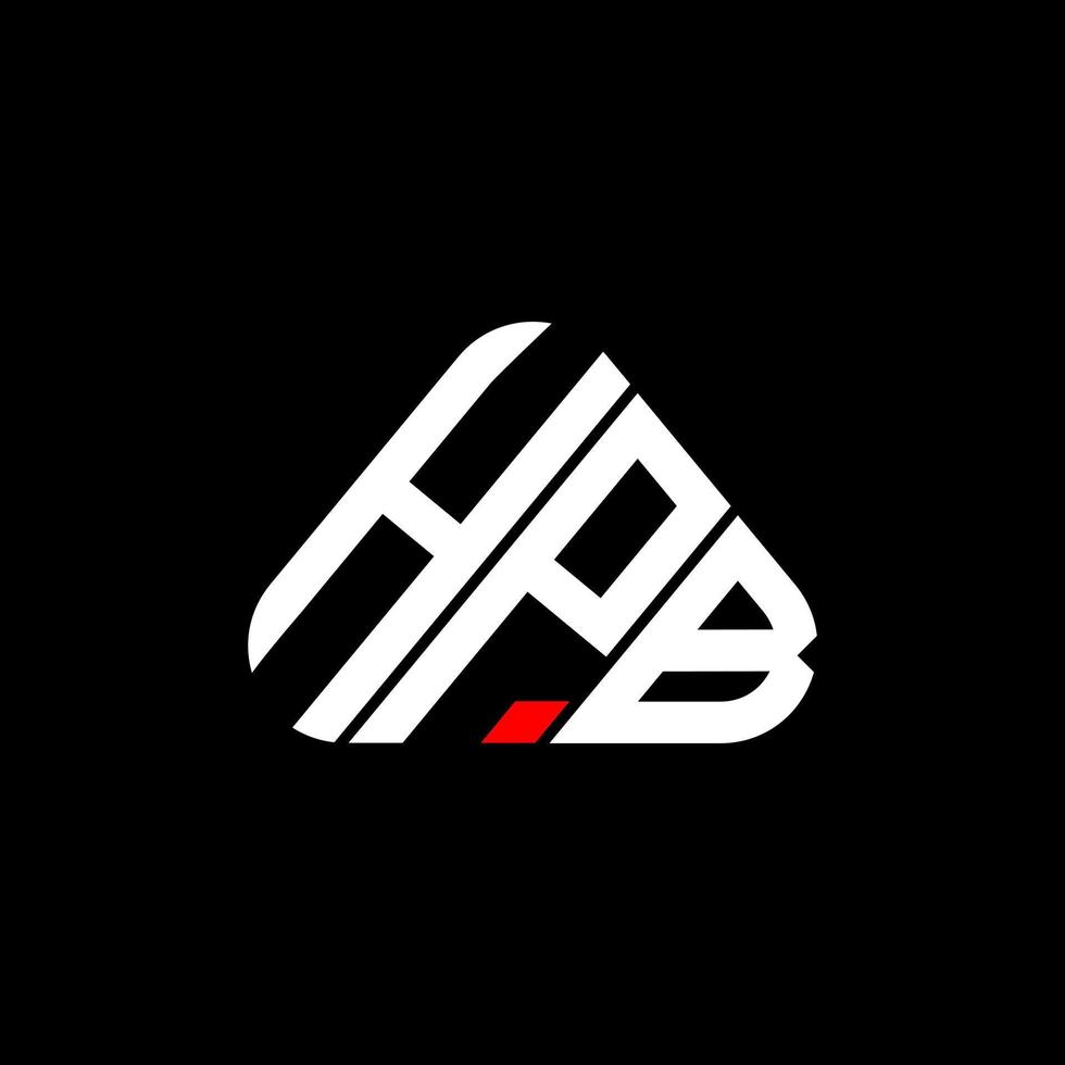 HPB letter logo creative design with vector graphic, HPB simple and modern logo.